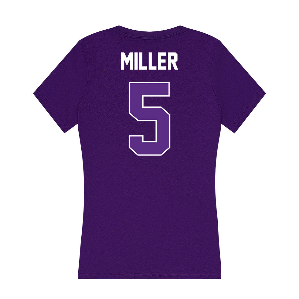 North Alabama - NCAA Softball : Jayla Miller - Women's V-Neck T-Shirt-1