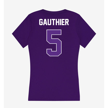 North Alabama - NCAA Beach Volleyball : Audrey Gauthier - Women's V-Neck T-Shirt-1