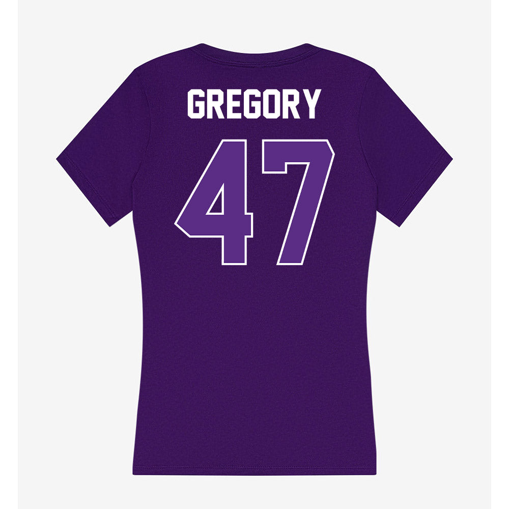 North Alabama - NCAA Softball : Grace Gregory - Women's V-Neck T-Shirt-1