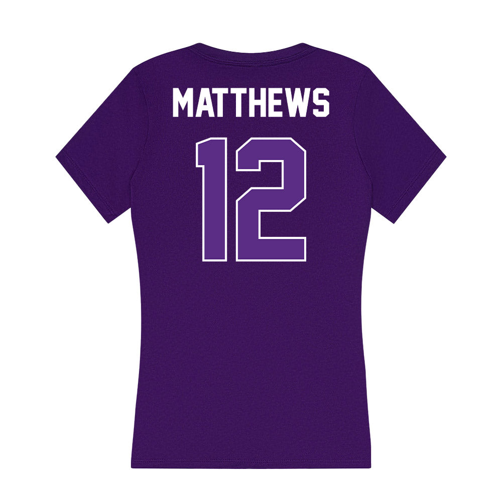 North Alabama - NCAA Softball : Emily Matthews - Women's V-Neck T-Shirt-1
