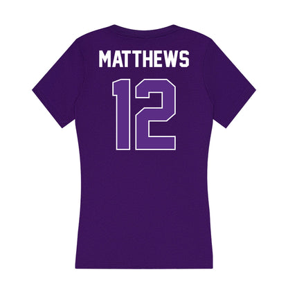 North Alabama - NCAA Softball : Emily Matthews - Women's V-Neck T-Shirt-1