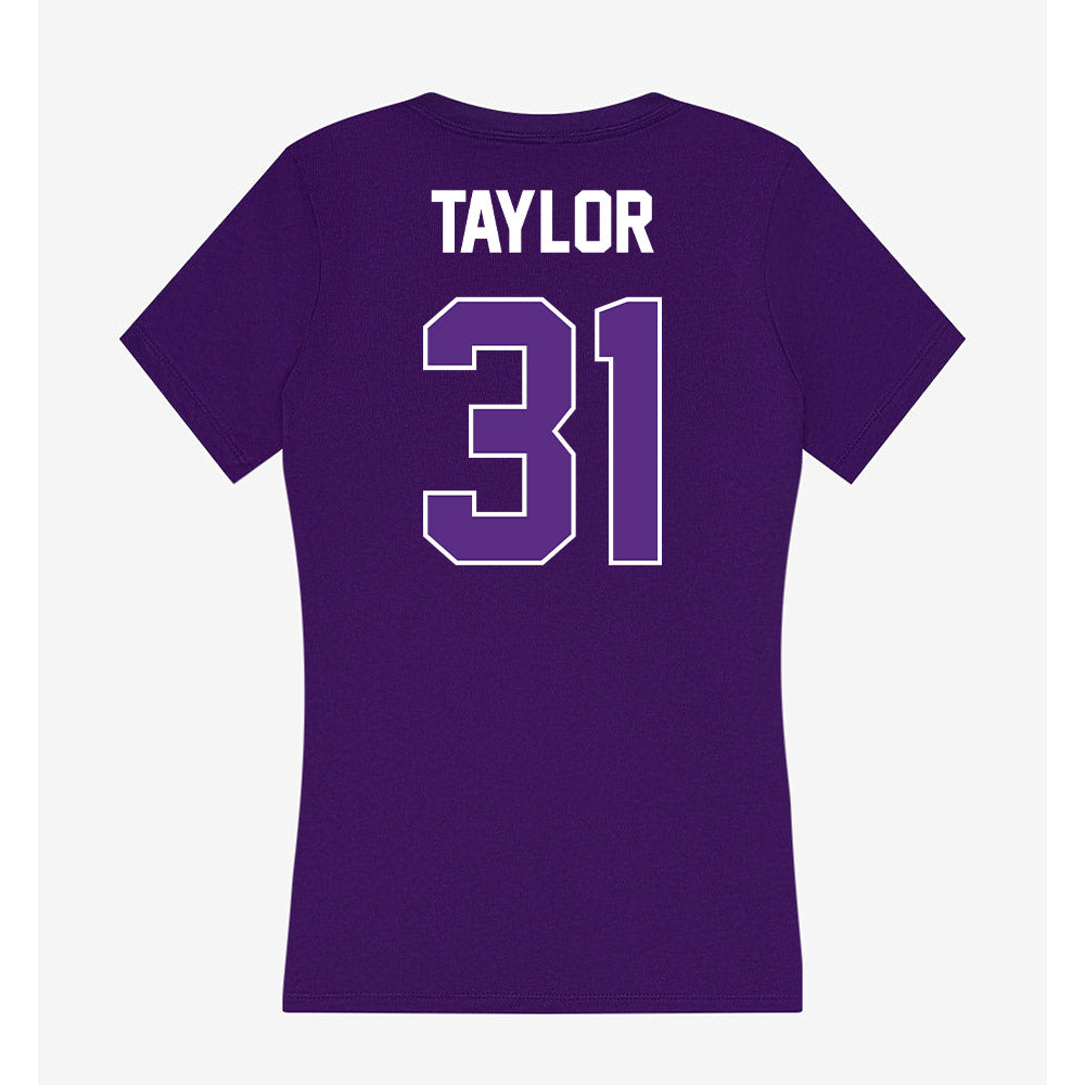 North Alabama - NCAA Football : John Taylor - Women's V-Neck T-Shirt-1