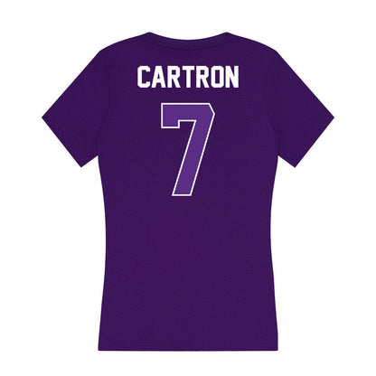 North Alabama - NCAA Softball : Caroline Cartron - Women's V-Neck T-Shirt-1
