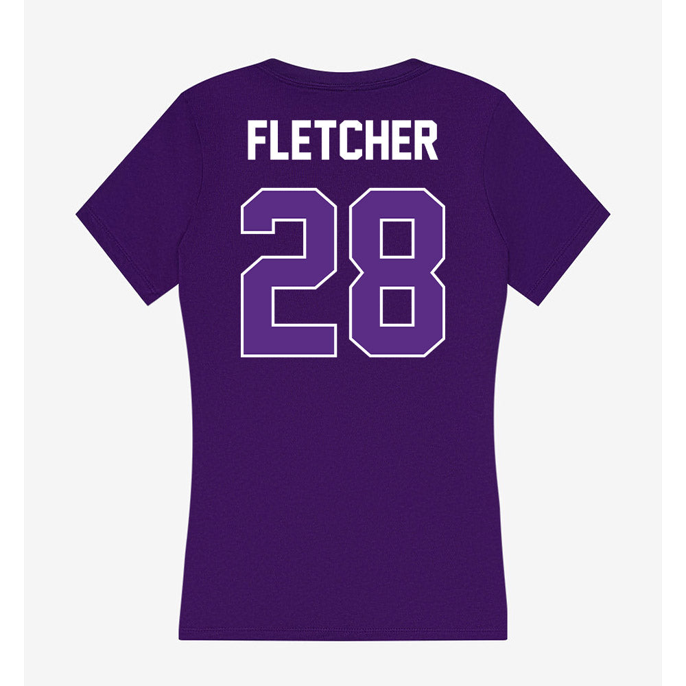 North Alabama - NCAA Football : Jalen Fletcher - Women's V-Neck T-Shirt-1