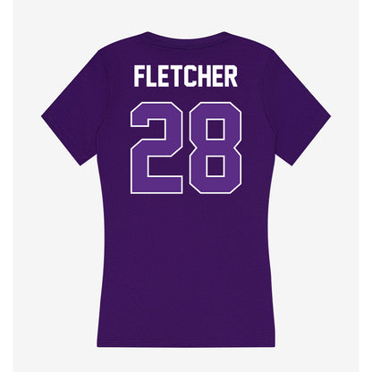 North Alabama - NCAA Football : Jalen Fletcher - Women's V-Neck T-Shirt-1