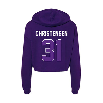 North Alabama - NCAA Football : Micah Christensen - Women's Crop Fleece Hoodie-1