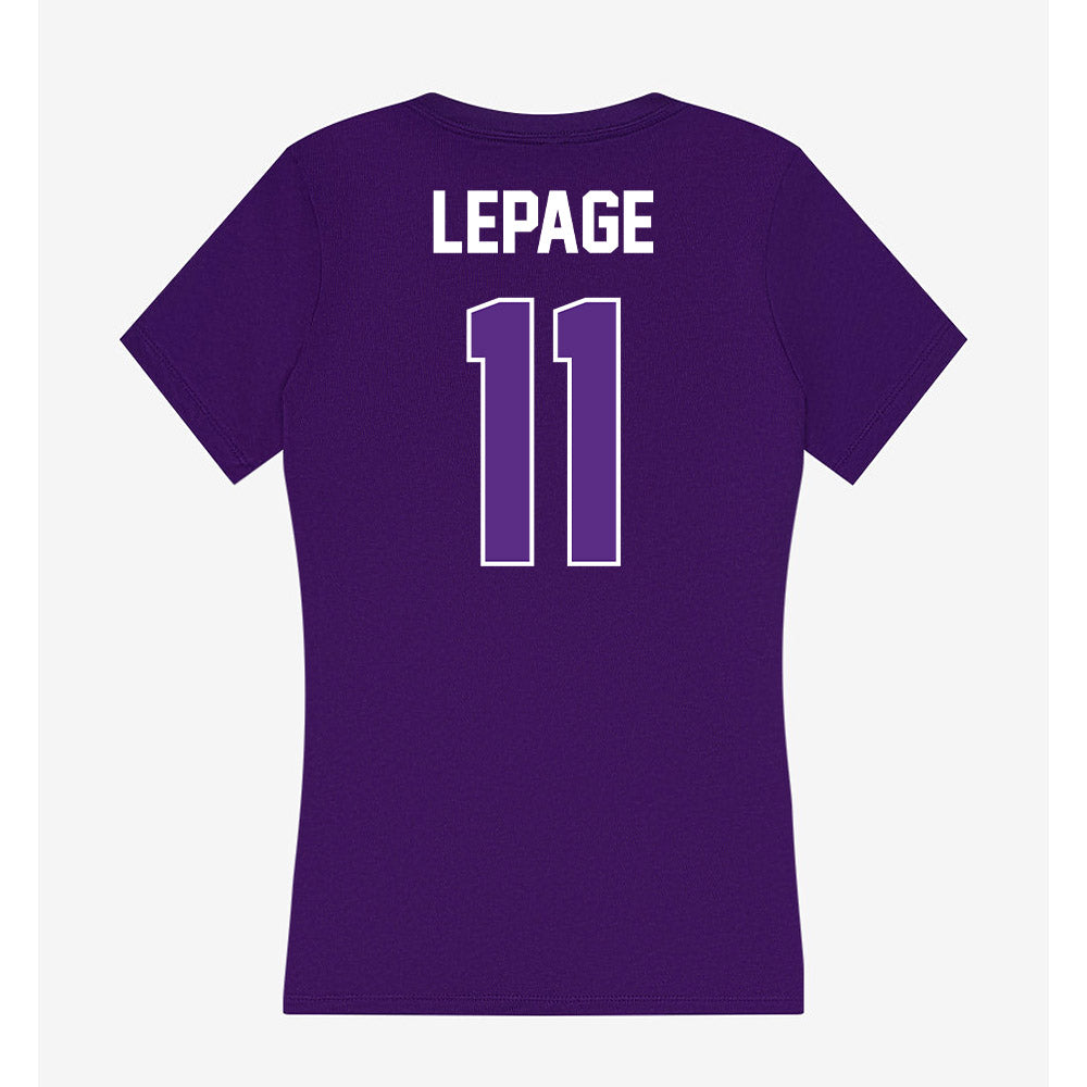 North Alabama - NCAA Baseball : Tyler LePage - Women's V-Neck T-Shirt-1