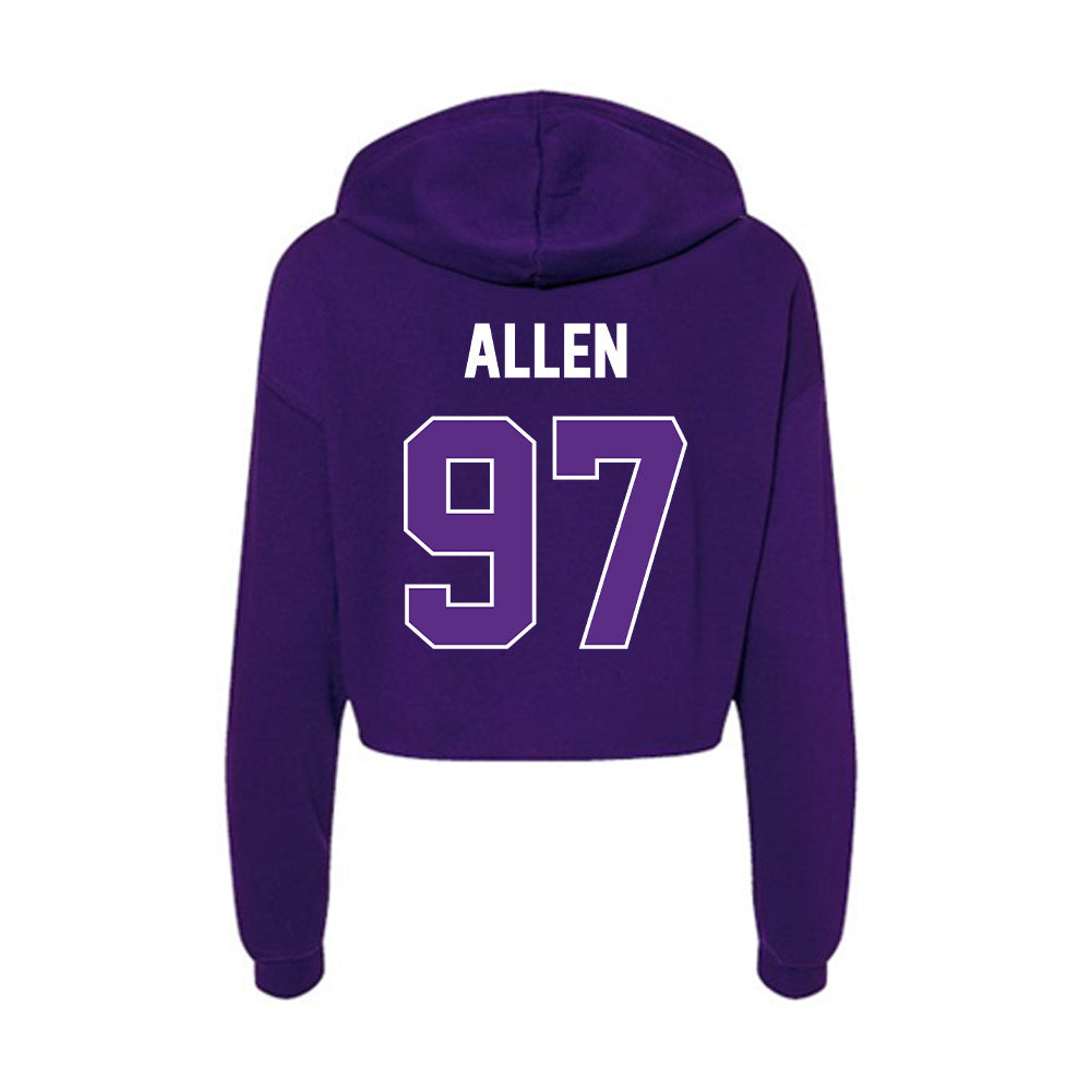 North Alabama - NCAA Football : Trace Allen - Women's Crop Fleece Hoodie-1