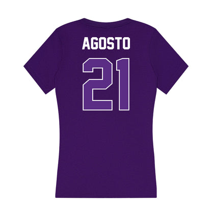 North Alabama - NCAA Baseball : Justus Agosto - Women's V-Neck T-Shirt-1