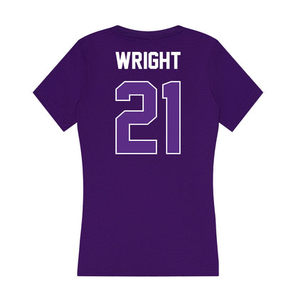 North Alabama - NCAA Softball : Emma Kate Wright - Women's V-Neck T-Shirt-1