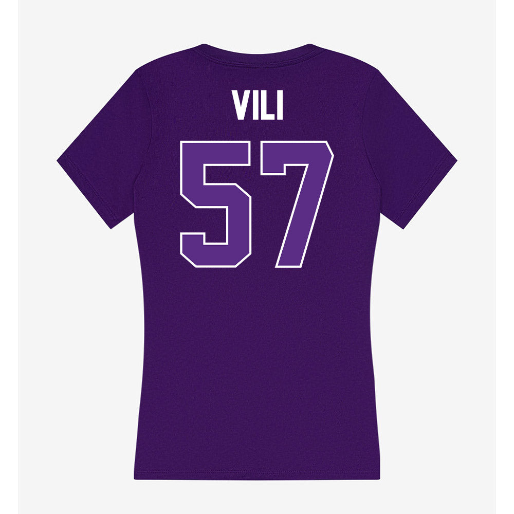 North Alabama - NCAA Football : Fred Vili - Women's V-Neck T-Shirt-1