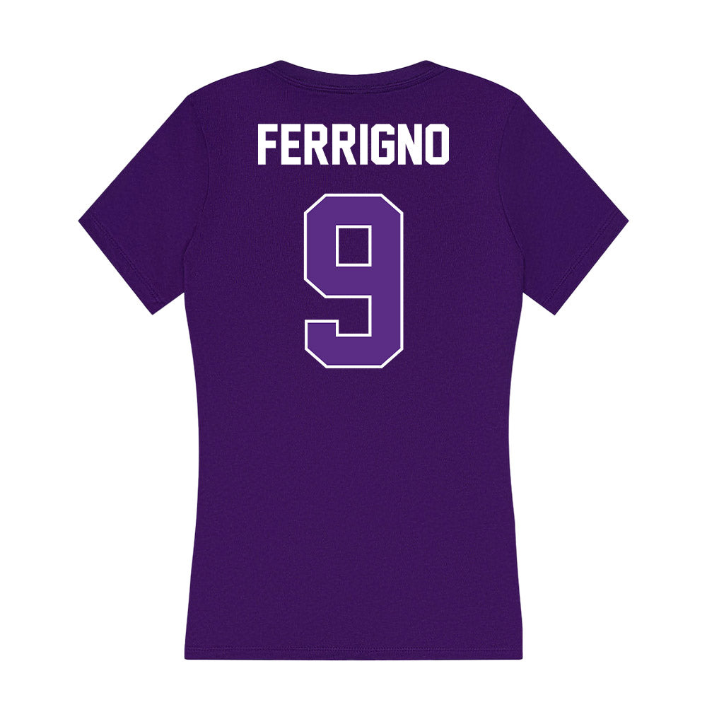 North Alabama - NCAA Baseball : Jackson Ferrigno - Women's V-Neck T-Shirt-1
