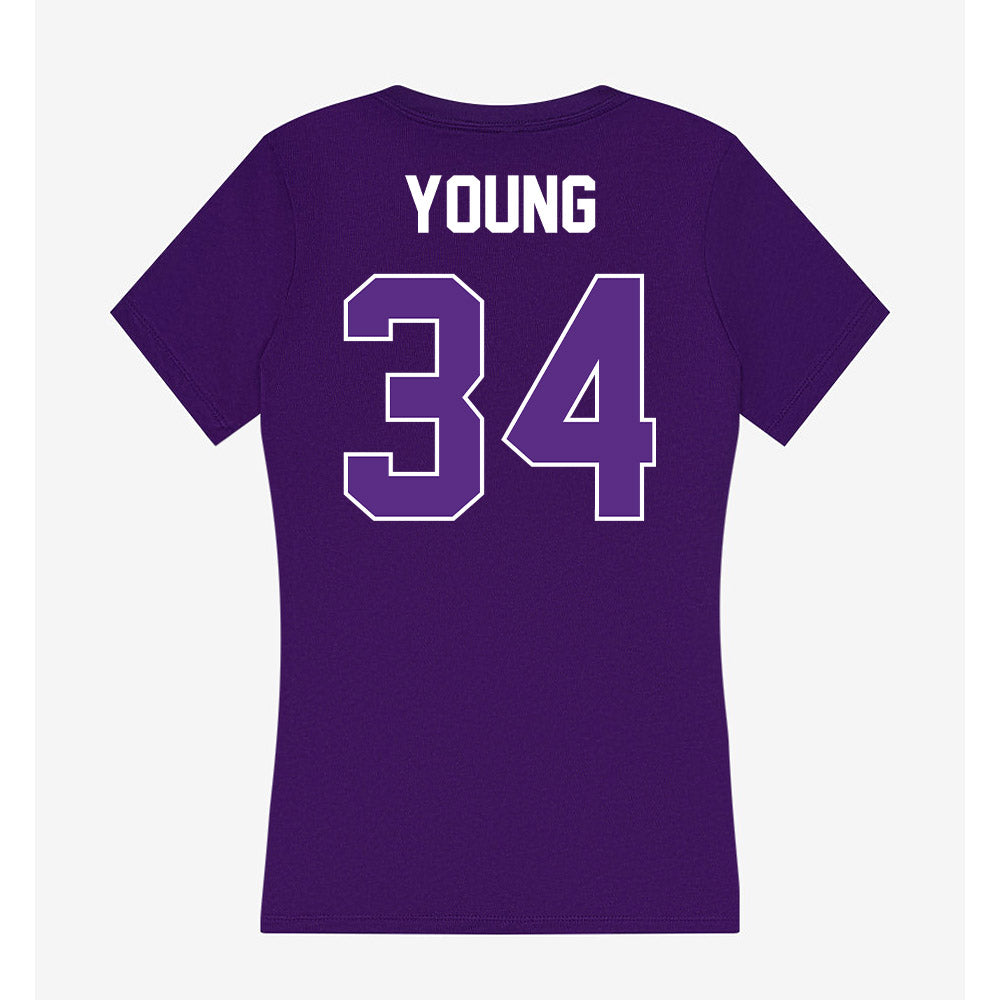 North Alabama - NCAA Football : Anthony Young - Women's V-Neck T-Shirt-1