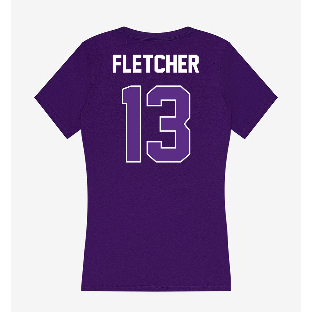 North Alabama - NCAA Football : Azariah Fletcher - Women's V-Neck T-Shirt-1