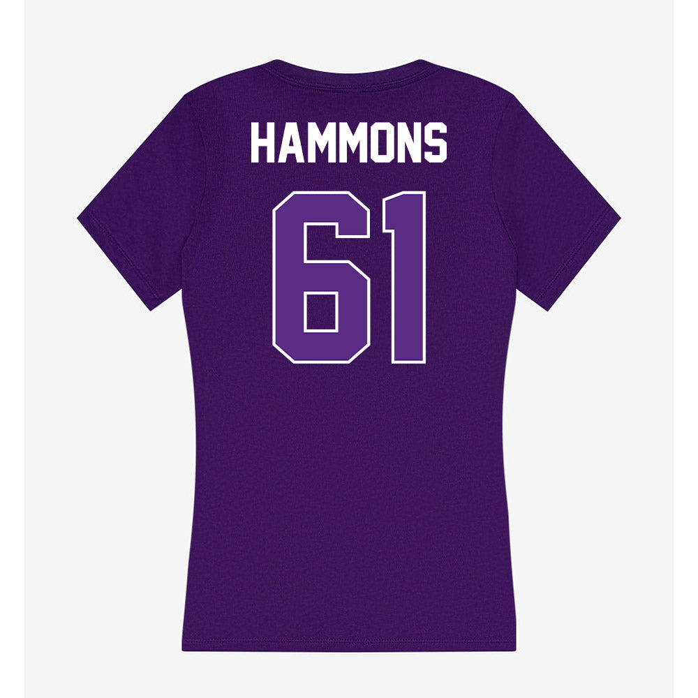 North Alabama - NCAA Softball : Gyvan Hammons - Women's V-Neck T-Shirt-1