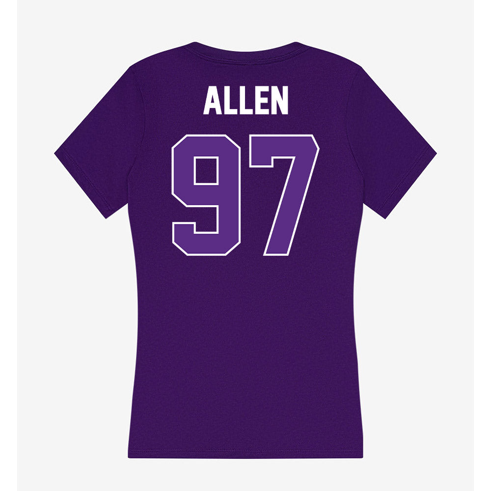 North Alabama - NCAA Football : Trace Allen - Women's V-Neck T-Shirt-1