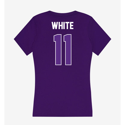 North Alabama - NCAA Beach Volleyball : Emma White - Women's V-Neck T-Shirt-1