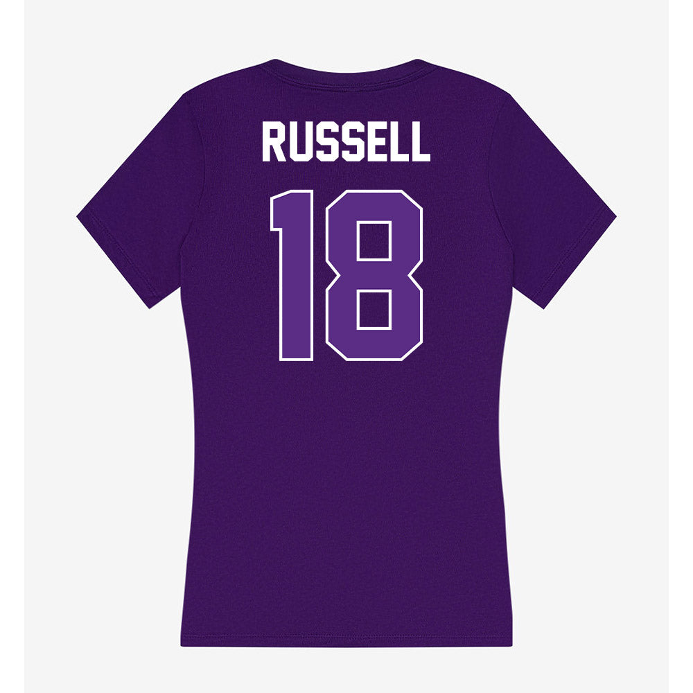 North Alabama - NCAA Softball : Kylei Russell - Women's V-Neck T-Shirt-1