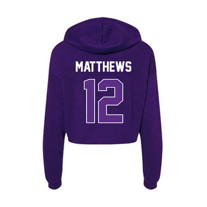 North Alabama - NCAA Softball : Emily Matthews - Women's Crop Fleece Hoodie-1