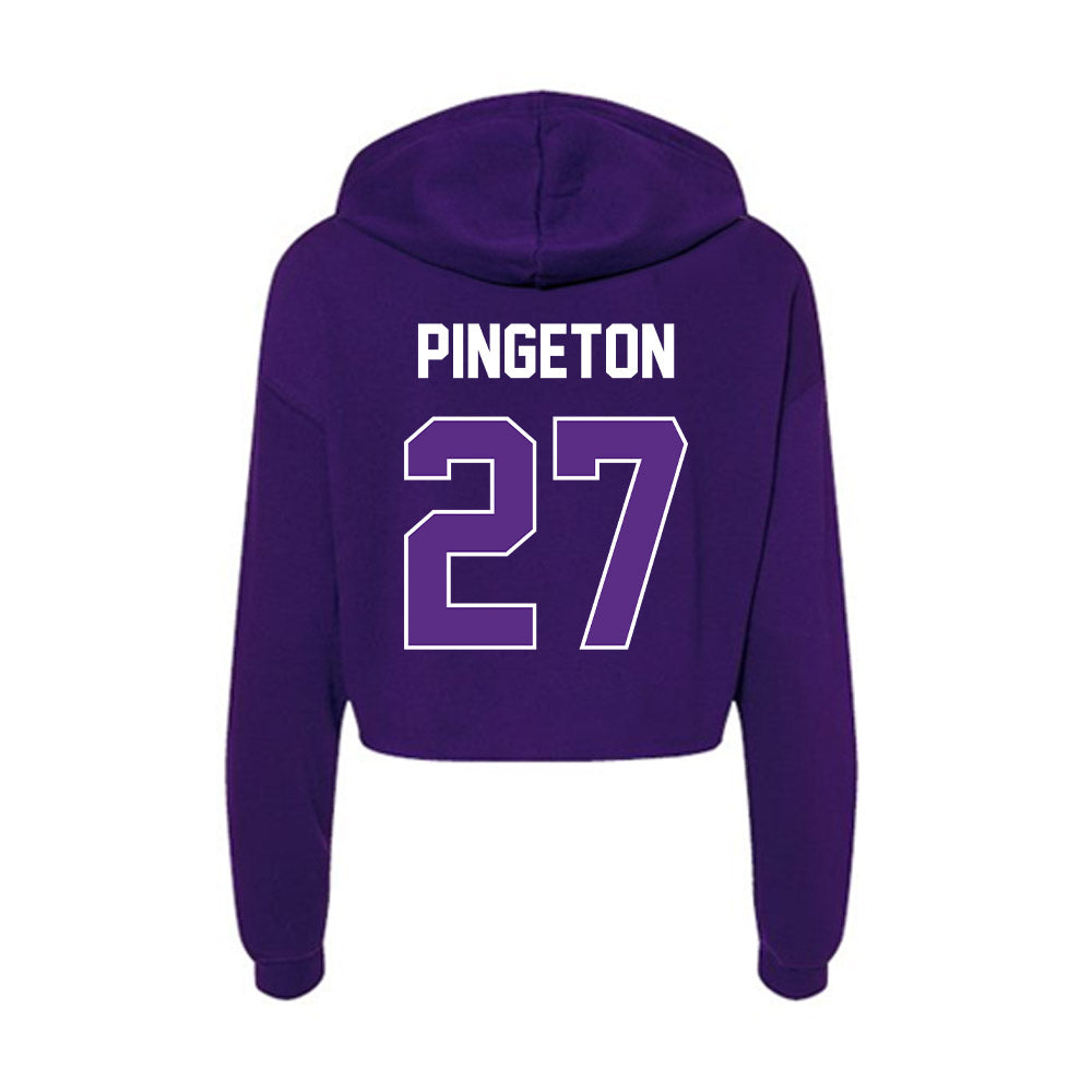 North Alabama - NCAA Baseball : Anthony Pingeton - Women's Crop Fleece Hoodie-1
