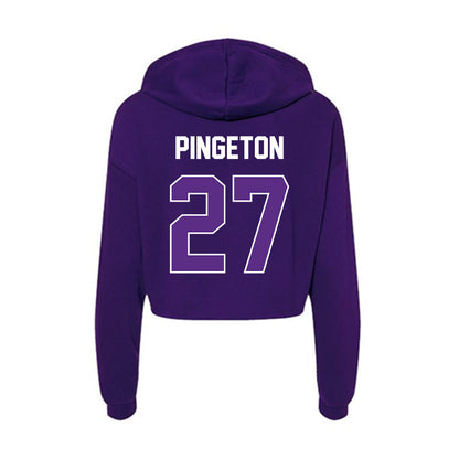 North Alabama - NCAA Baseball : Anthony Pingeton - Women's Crop Fleece Hoodie-1