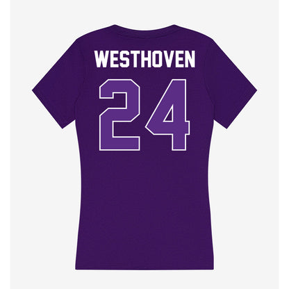 North Alabama - NCAA Softball : Lindsey Westhoven - Women's V-Neck T-Shirt-1
