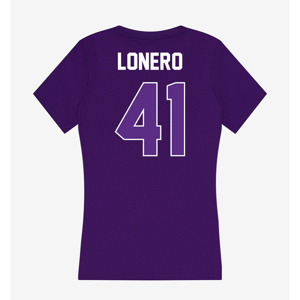 North Alabama - NCAA Baseball : Gio LoNero - Women's V-Neck T-Shirt-1