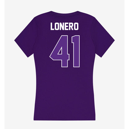 North Alabama - NCAA Baseball : Gio LoNero - Women's V-Neck T-Shirt-1