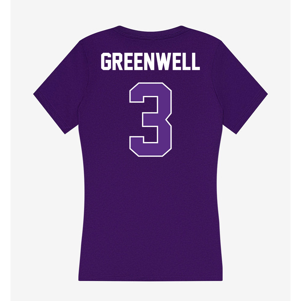 North Alabama - NCAA Women's Volleyball : Ally Greenwell - Women's V-Neck T-Shirt-1