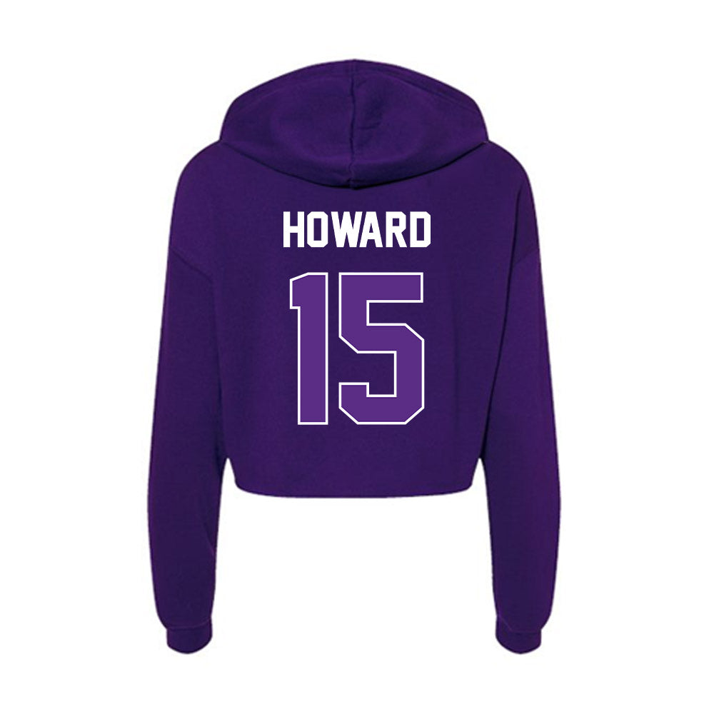North Alabama - NCAA Football : Avery Howard - Women's Crop Fleece Hooded Sweatshirt-1
