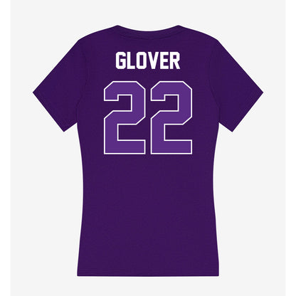 North Alabama - NCAA Football : Leo Glover - Women's V-Neck T-Shirt-1