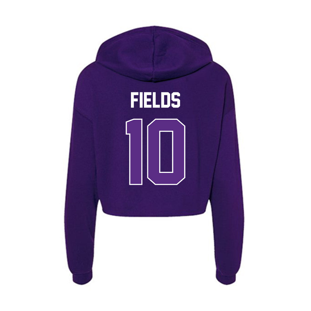 North Alabama - NCAA Football : KJ Fields - Women's Crop Fleece Hooded Sweatshirt-1