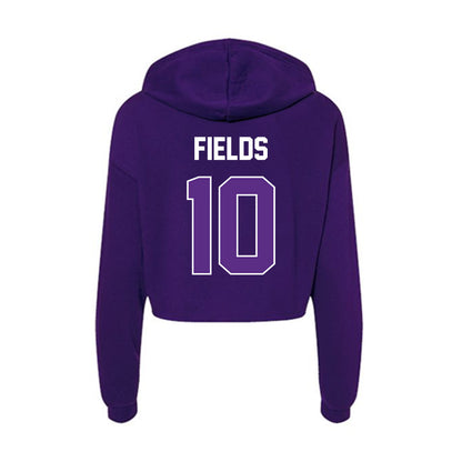 North Alabama - NCAA Football : KJ Fields - Women's Crop Fleece Hooded Sweatshirt-1