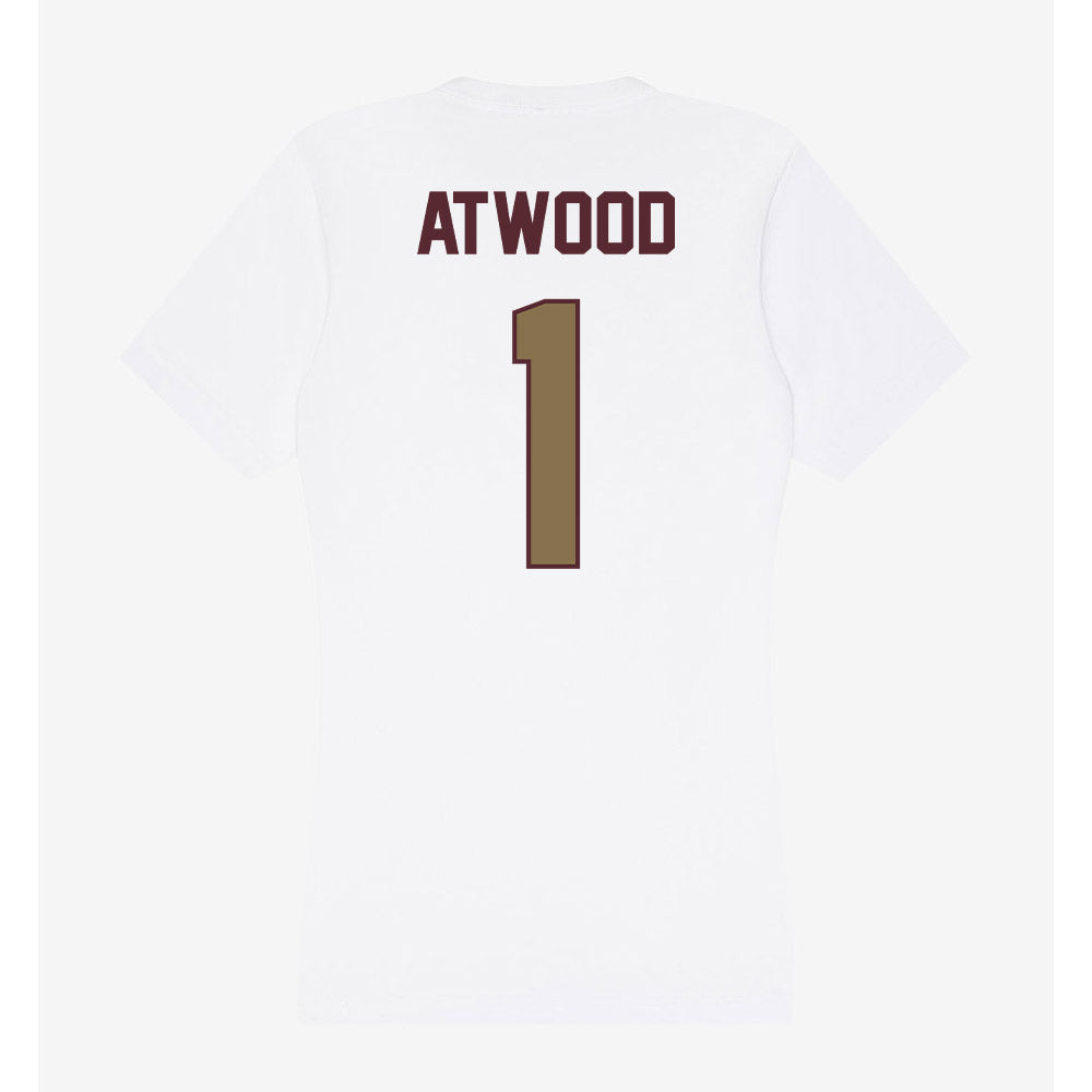 Texas State - NCAA Football : Amarion Atwood - Women's V-Neck T-Shirt-1