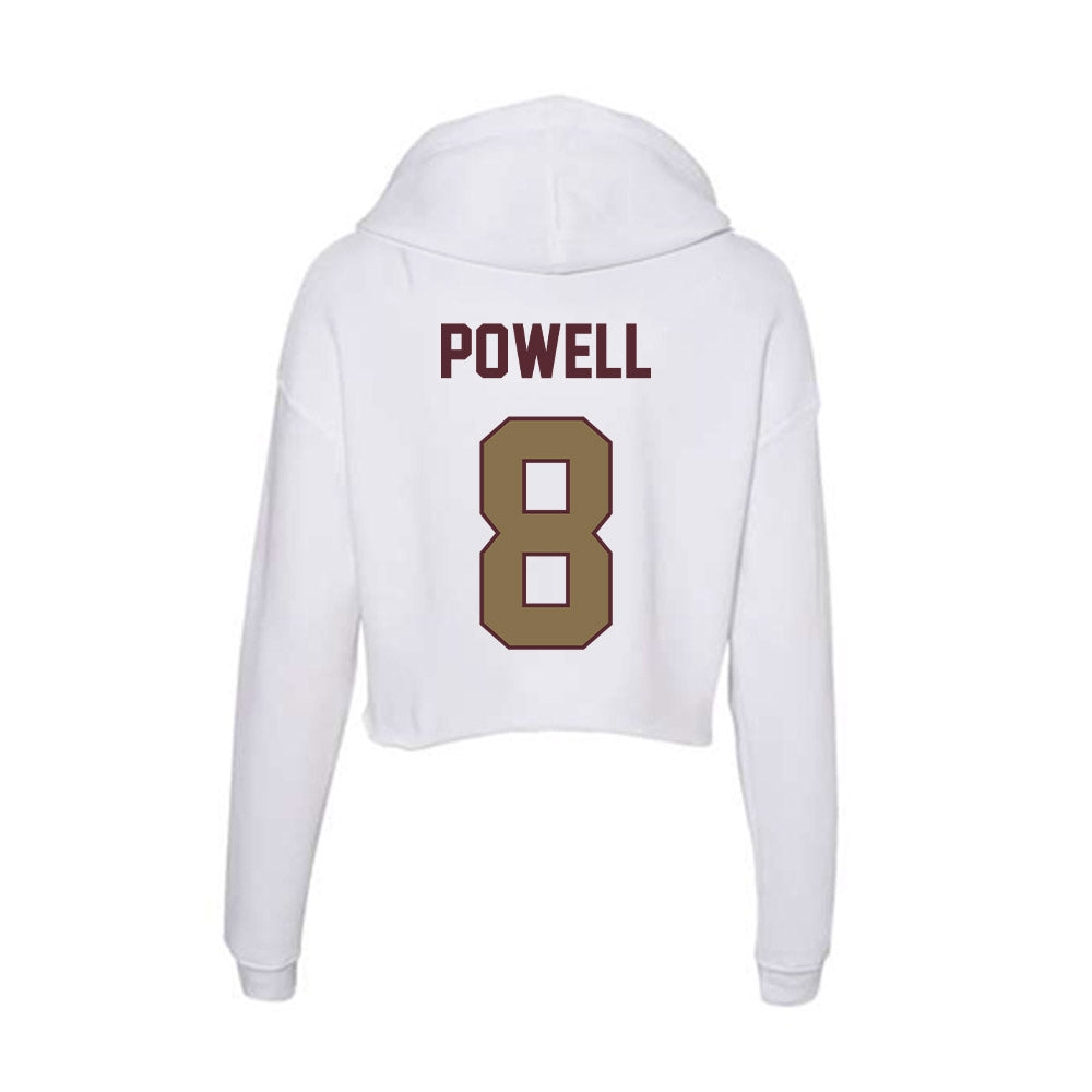 Texas State - NCAA Baseball : Davis Powell - Women's Crop Fleece Hoodie-1