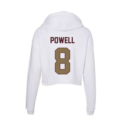 Texas State - NCAA Baseball : Davis Powell - Women's Crop Fleece Hoodie-1