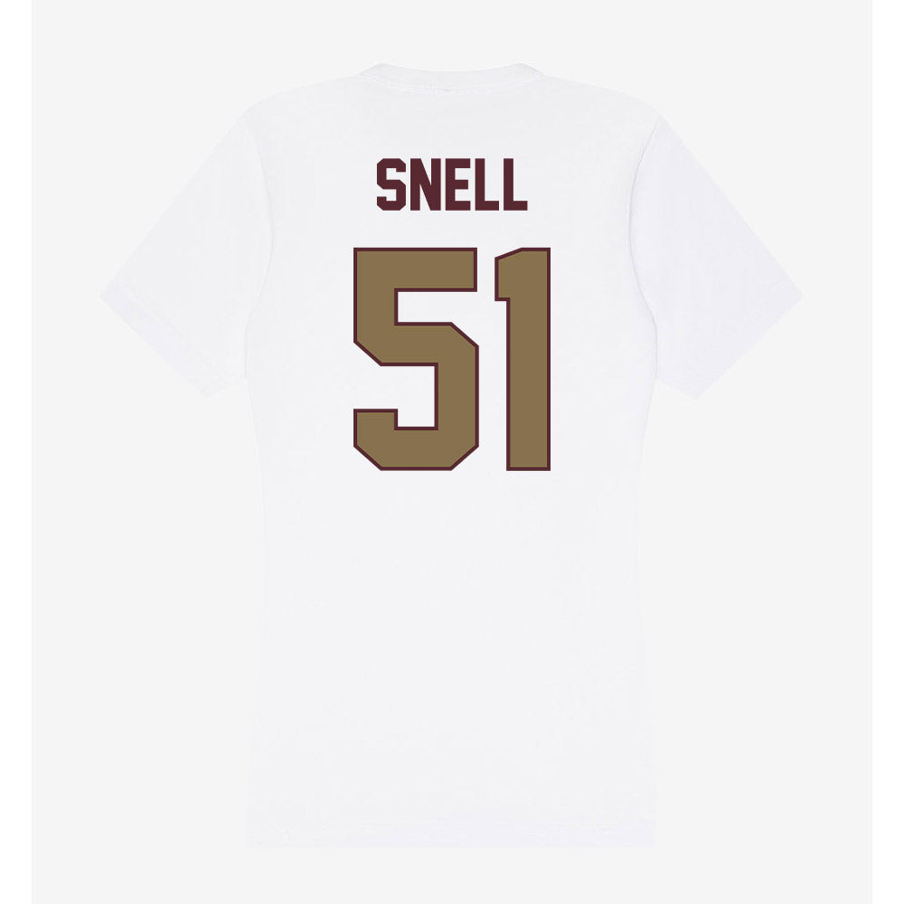 Texas State - NCAA Football : Darian Snell - Women's V-Neck T-Shirt-1