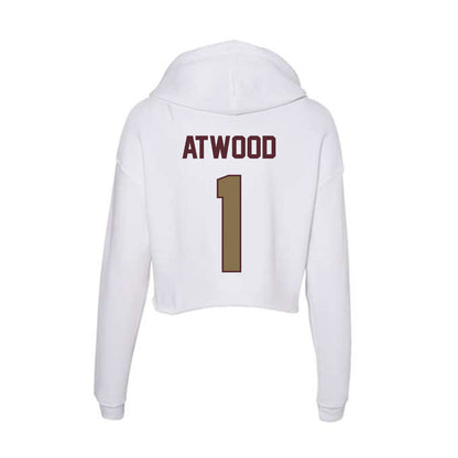 Texas State - NCAA Football : Amarion Atwood - Women's Crop Fleece Hooded Sweatshirt-1