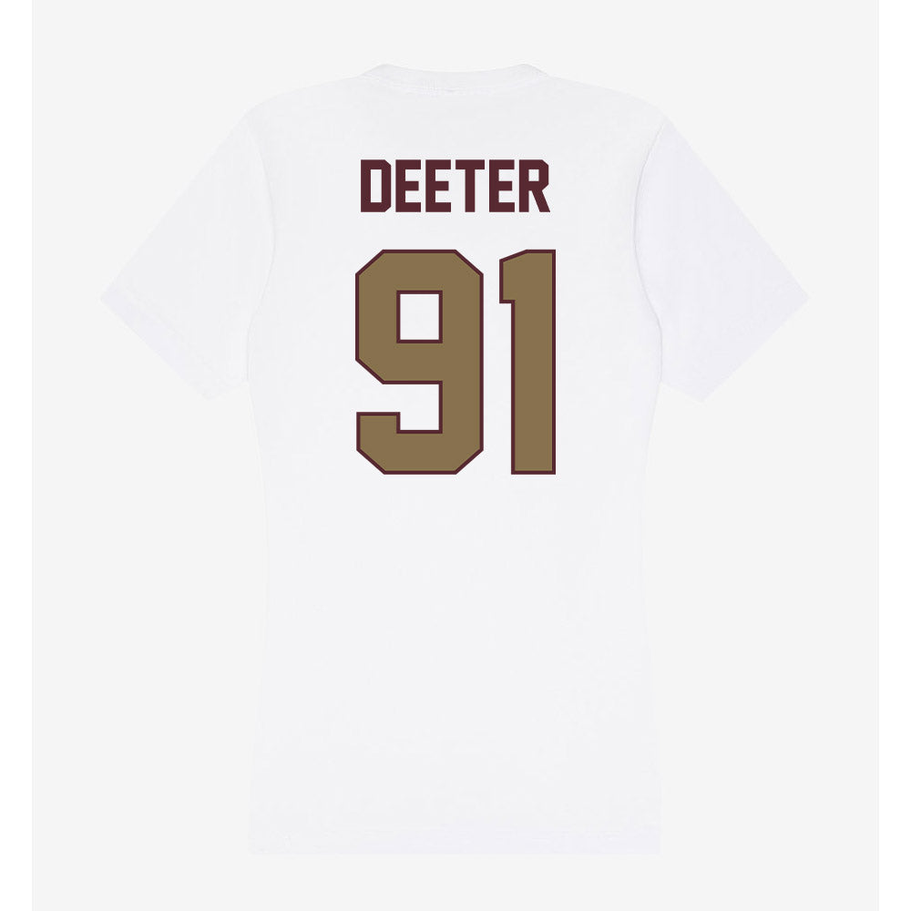 Texas State - NCAA Football : Jp Deeter - Women's V-Neck T-Shirt-1