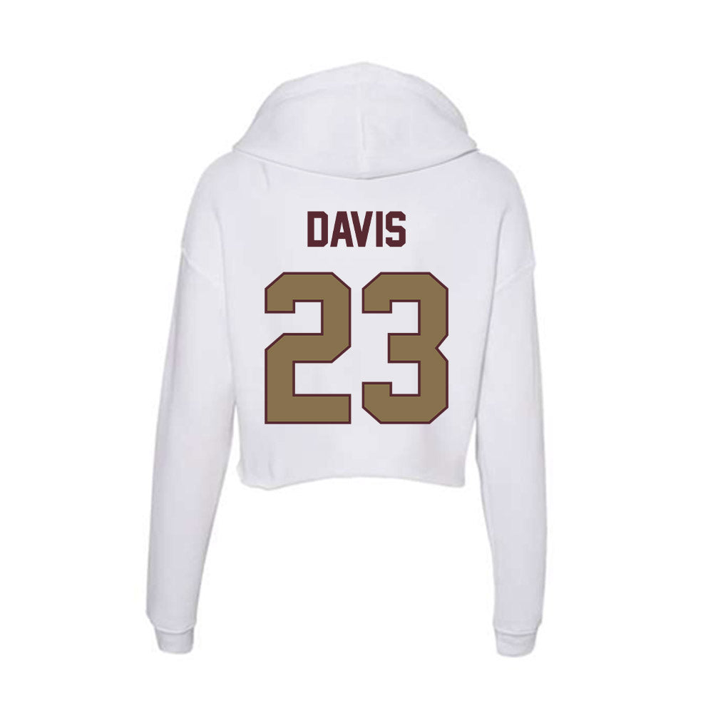 Texas State - NCAA Football : Darius Davis - Women's Crop Fleece Hooded Sweatshirt-1