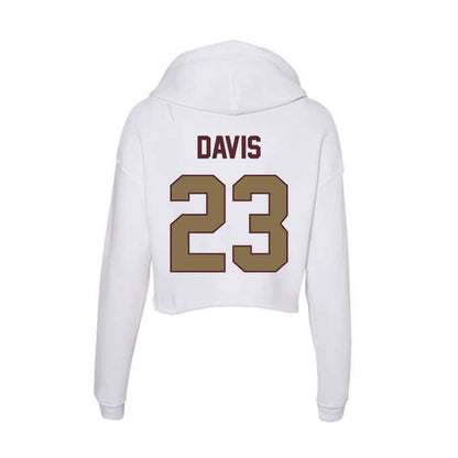Texas State - NCAA Football : Darius Davis - Women's Crop Fleece Hooded Sweatshirt-1