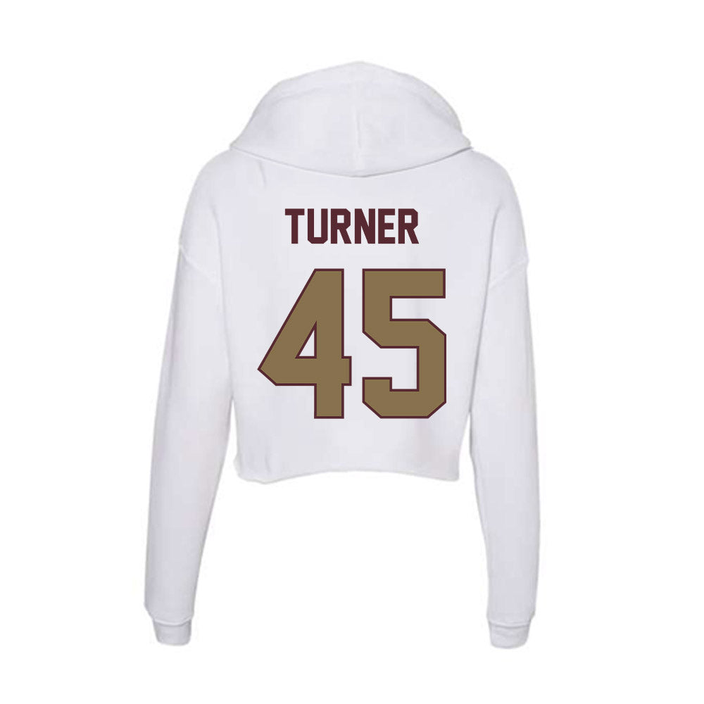 Texas State - NCAA Football : Austin Turner - Women's Crop Fleece Hoodie-1