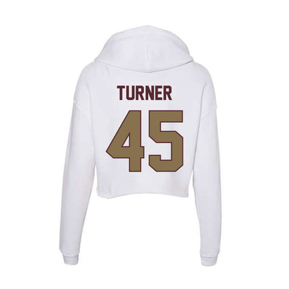 Texas State - NCAA Football : Austin Turner - Women's Crop Fleece Hoodie-1