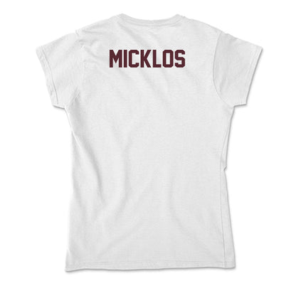 Texas State - NCAA Women's Track & Field : Addie Micklos - Soft Style Women’s T-Shirt-1