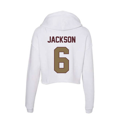 Texas State - NCAA Football : Dylan Jackson - Women's Crop Fleece Hooded Sweatshirt-1