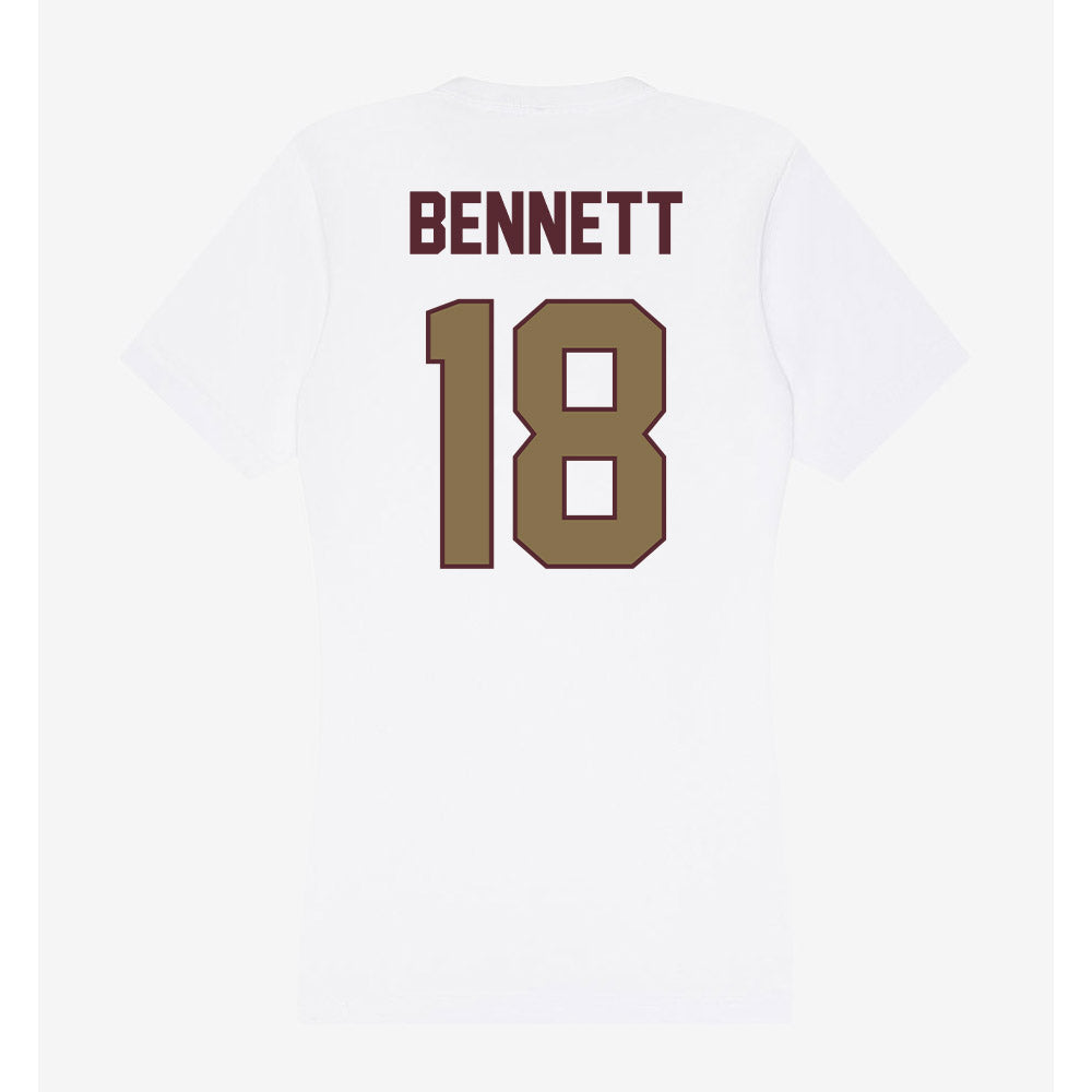 Texas State - NCAA Women's Volleyball : India Bennett - Women's V-Neck T-Shirt-1