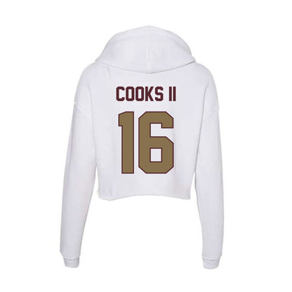 Texas State - NCAA Football : Terrence Cooks II - Women's Crop Fleece Hooded Sweatshirt-1