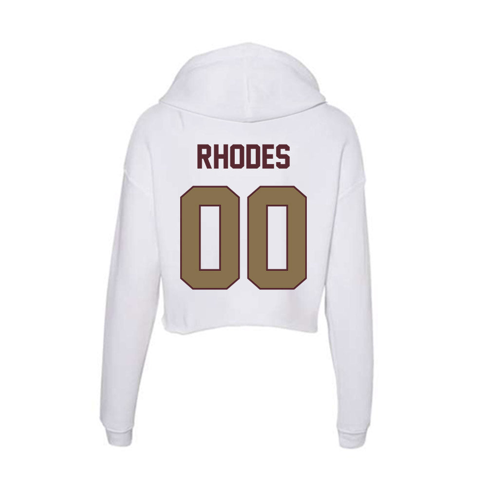Texas State - NCAA Football : Aidin Rhodes - Women's Crop Fleece Hoodie-1
