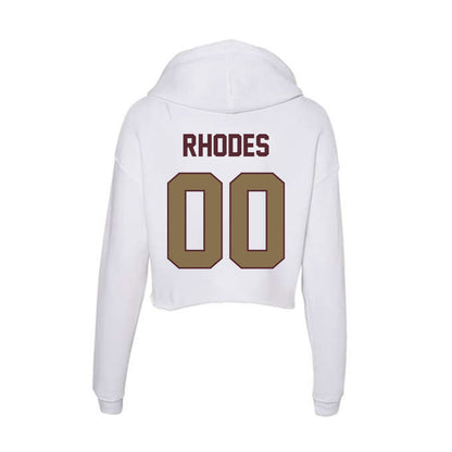 Texas State - NCAA Football : Aidin Rhodes - Women's Crop Fleece Hoodie-1
