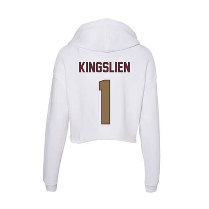 Texas State - NCAA Softball : Maddie Kingslien - Women's Crop Fleece Hoodie-1